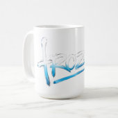 Bevroren tekst T-shirt Koffiemok (Voorkant links)