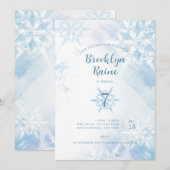 Bevroren uitnodiging van de Birthday Party (Voorkant / Achterkant)