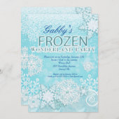 Bevroren Uitnodiging, Winter Uitnodiging, Besneeuw Kaart (Voorkant / Achterkant)