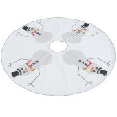 Bevroren van de Snowman Tree Skirt Fleece Kerstboom Rok (Gekanteld)