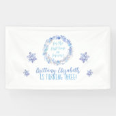 Bevroren Verjaardag Achtergrond Elke leeftijd Bevr Spandoek (Horizontaal)