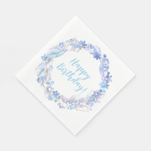 Bevroren verjaardagsfeestjes servetten (Hoek)