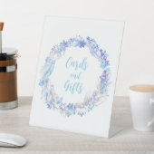 Bevroren verjaardagskaarten en cadeaubordje reclamebord met voetstuk (Insitu)