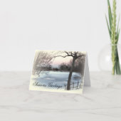 Bevroren Vijver Feestdagen Kaart (Voorkant)