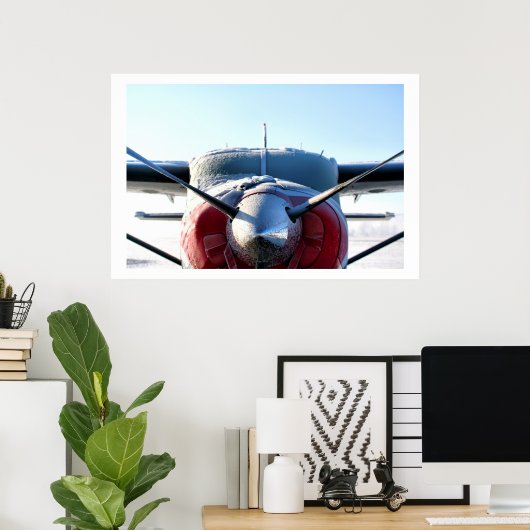 Bevroren vliegtuig poster (Thuiskantoor)