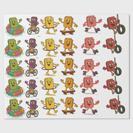 Bevroren Vrienden Wrapping Paper Cadeaupapier (Vlak)