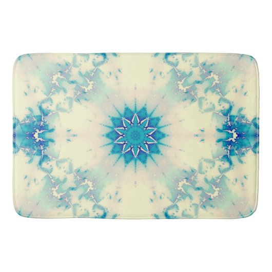 Bevroren water, bevroren Blue Winter Snowflake Badmat (Voorkant)