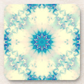 Bevroren water, bevroren Blue Winter Snowflake Bier Onderzetter (Voorkant)