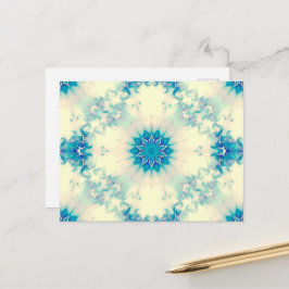 Bevroren water, bevroren Blue Winter Snowflake Briefkaart