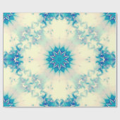 Bevroren water, bevroren Blue Winter Snowflake Cadeaupapier (Vlak)