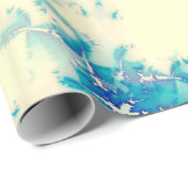 Bevroren water, bevroren Blue Winter Snowflake Cadeaupapier (Rol Hoek)