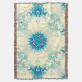 Bevroren water, bevroren Blue Winter Snowflake Deken (Voorkant Verticaal)