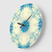 Bevroren water, bevroren Blue Winter Snowflake Grote Klok (Hoek)