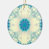 Bevroren water, bevroren Blue Winter Snowflake Keramisch Ornament (Links)