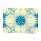 Bevroren water, bevroren Blue Winter Snowflake Magneet (Horizontaal)