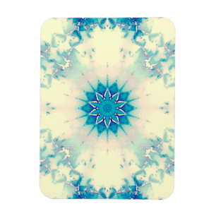 Bevroren water, bevroren Blue Winter Snowflake Magneet