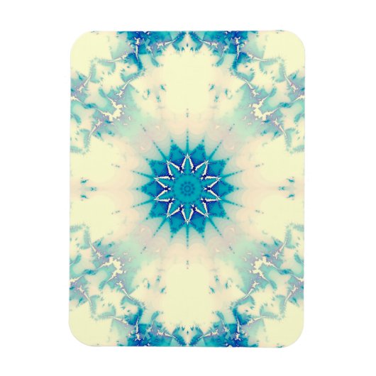 Bevroren water, bevroren Blue Winter Snowflake Magneet (Verticaal)