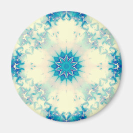 Bevroren water, bevroren Blue Winter Snowflake Magneet