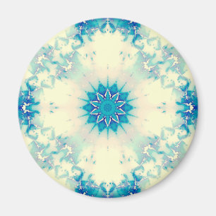 Bevroren water, bevroren Blue Winter Snowflake Magneet