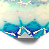 Bevroren water, bevroren Blue Winter Snowflake Poster (Hoek)