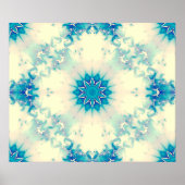 Bevroren water, bevroren Blue Winter Snowflake Poster (Voorkant)