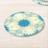 Bevroren water, bevroren Blue Winter Snowflake Ronde Kartonnen Onderzetter (Gebogen)