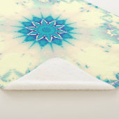 Bevroren water, bevroren Blue Winter Snowflake Sherpa Deken (3/4)