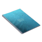 Bevroren waterijsblauw Bevroren Monogram MB metaal Notitieboek (Rechterzijde)