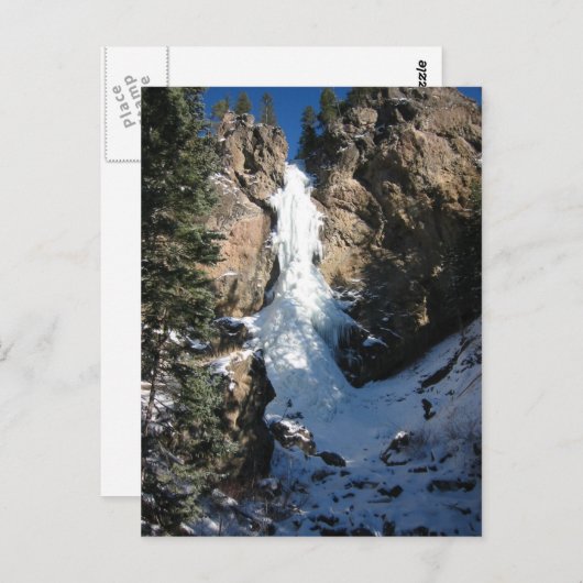 Bevroren waterval briefkaart (Voorkant / Achterkant)