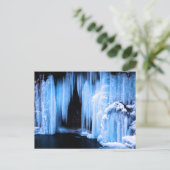 Bevroren waterval briefkaart (Staand voorkant)