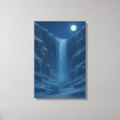 bevroren waterval klif canvas afdruk (Voorkant)
