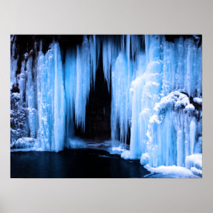 Bevroren waterval poster