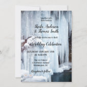 Bevroren waterval sprankelende sneeuw winter bruil kaart (Voorkant)