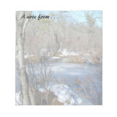 Bevroren "Wetlands Pond" Notitieblok (Voorkant)