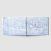 Bevroren Winter Zilveren Sneeuwvlokken Bruiloft Gastenboek (Volledig)