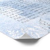 Bevroren Winter Zilveren Sneeuwvlokken Bruiloft Poster (Hoek)