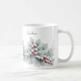 Bevroren Winterbes en Spar Botanisch Vakantie Koffiemok