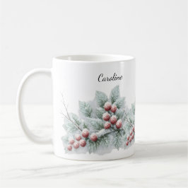 Bevroren Winterbes en Spar Botanische Vakantie Koffiemok