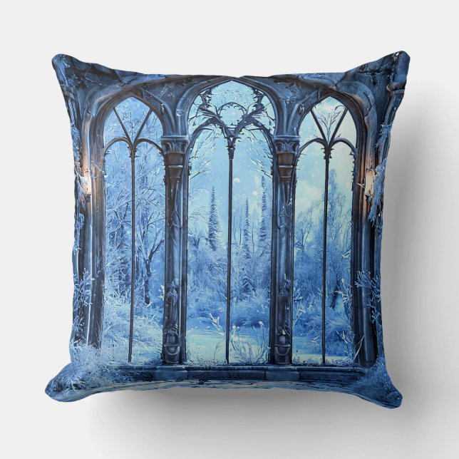 Bevroren Winterlandschap Huisdecoratie Kussen (Voorkant)
