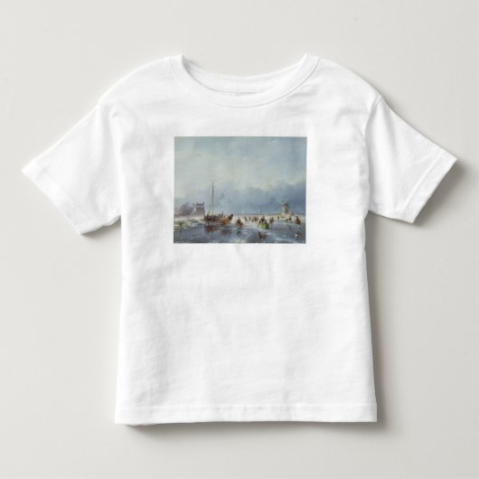 Bevroren winterscène kinder shirts (Voorkant)