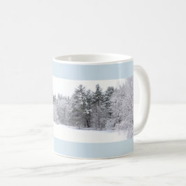 Bevroren Winterwoud en Bevroren Vijver Panorama Koffiemok
