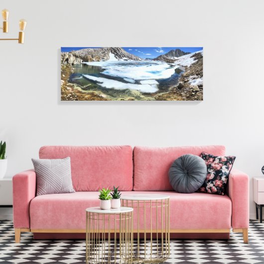 Bevroren wit Beer Lake - Sierra Canvas Afdruk (Insitu (Woonkamer))
