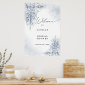 Bevroren Witte Bessen Bruiloft Feest Welkom Poster (Keuken)