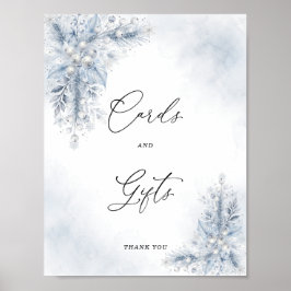 Bevroren Witte Bessen Winter Bruidskaarten & Cadea Poster