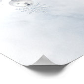 Bevroren Witte Bessen Winter Bruiloft Poster (Hoek)