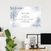 Bevroren Witte Bessen Winter Bruiloft Poster (Thuiskantoor)