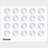 Bevroren Witte Bessen Winter Bruiloft Ronde Sticker (Vel)