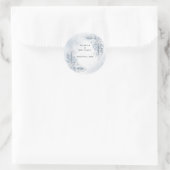 Bevroren Witte Bessen Winter Bruiloft Ronde Sticker (Tas)
