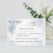 Bevroren witte bessen Winter bruiloft RSVP kaart (Staand voorkant)