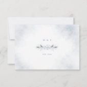 Bevroren witte bessen Winter bruiloft RSVP kaart (Achterkant)